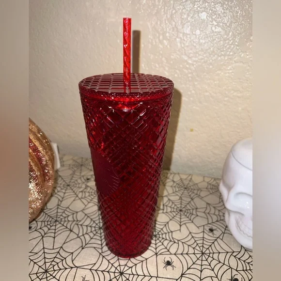 STARBUCKS VENTI RED JEWELED TUMBLER - Picture 3 of 4